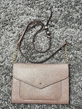 Kate Spade Rose Gold Glitter Crossbody Bag